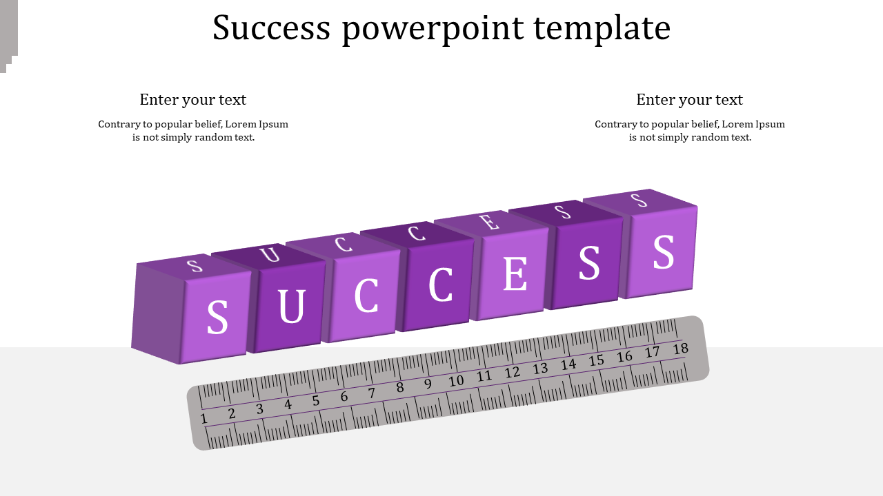 success powerpoint template-purple